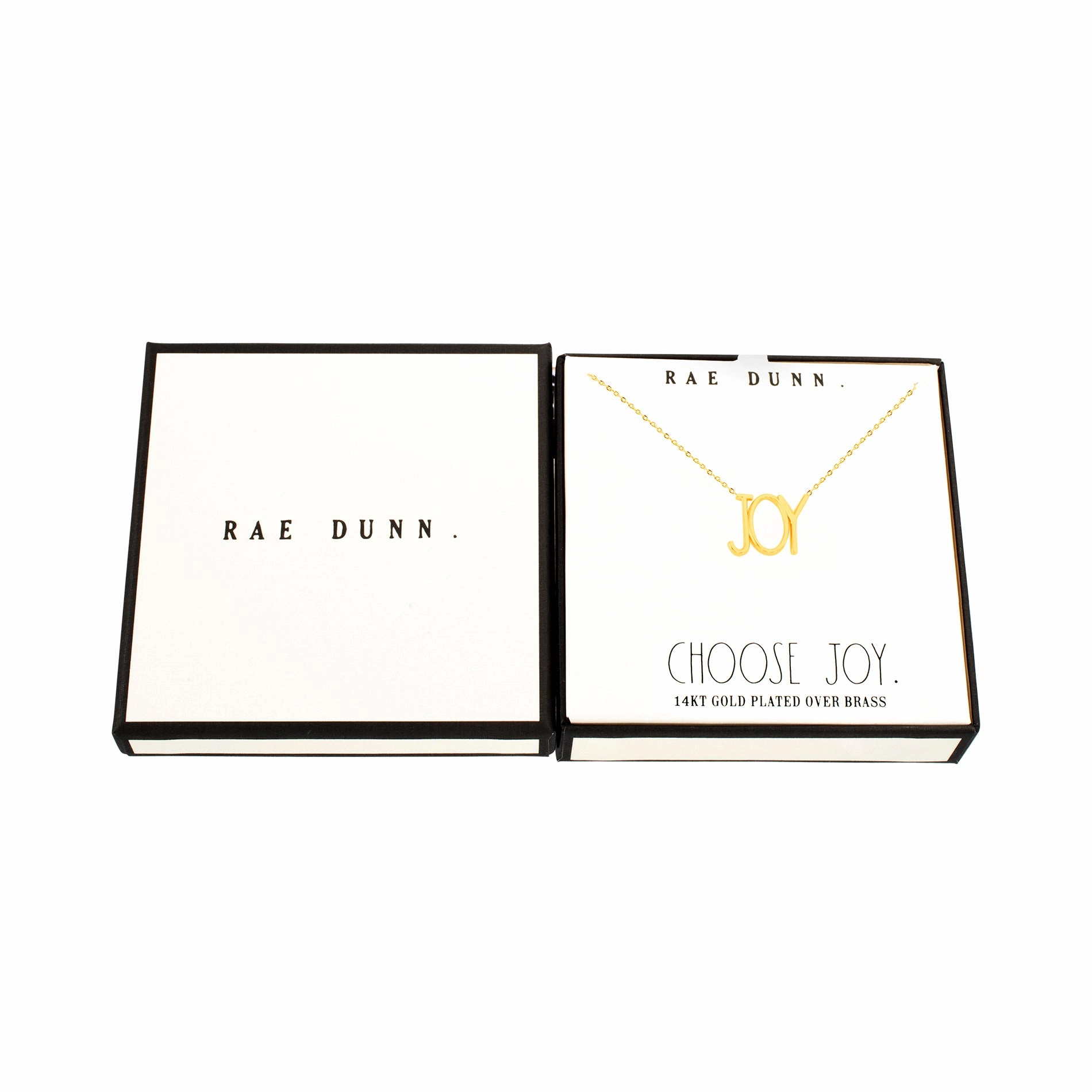 Refined Style Rae Dunn Inspirational Station Cable Chain Necklace in Yellow Gold Plated Sterling Silver