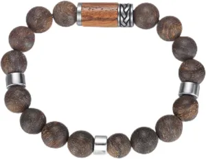 RainSo Beaded Magnetic Bracelets Natural Wooden Elements with Powerful Magnets Gift Box (Zebra Wood)
