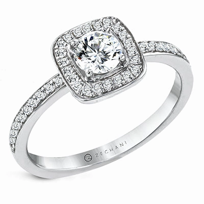 NGR124 Engagement Ring in 14k Gold with Diamonds Custom Piece Hypoallergenic product