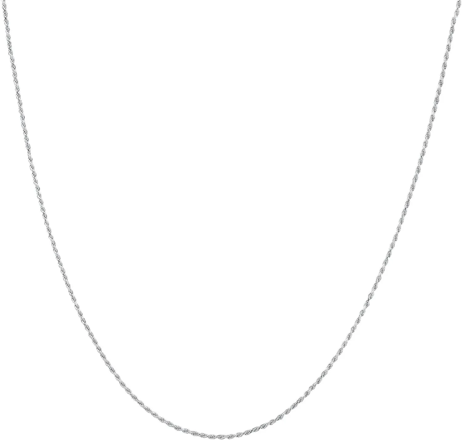 Reeds Sterling Silver Adjustable Rope Chain Necklace
