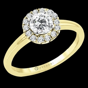 NGR108-Y Engagement Ring in 14k Gold with Diamonds Modern Jewelry Fashionable Style