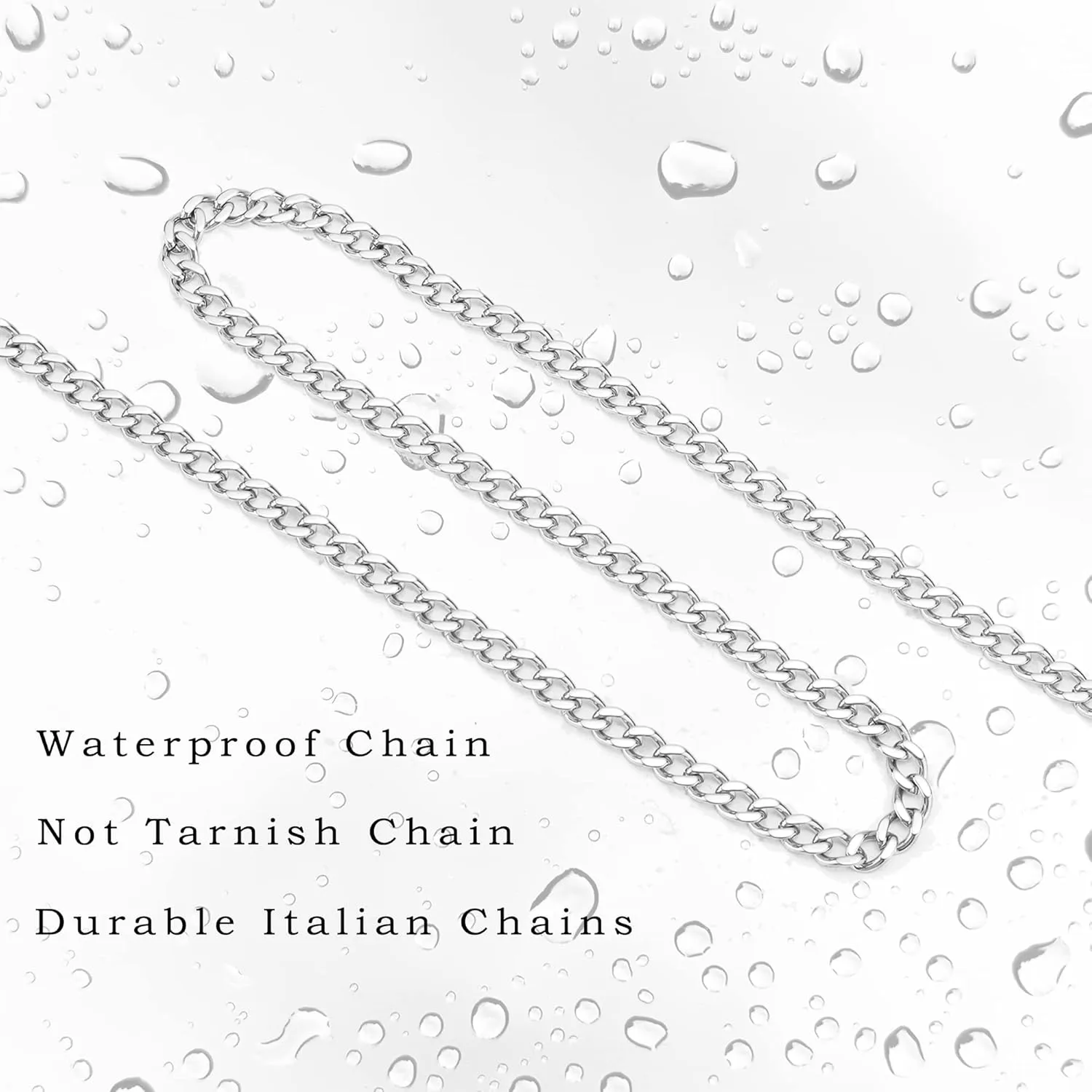 Reoxvo Cuban Link Chain for Men Stainless Steel Mens Necklaces 5mm Neck Chains Accessories Jewelry for Men 18/20/22/24/30 Inch