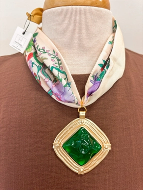 Exclusive Gift Rory Floral Scarf Charm Necklace