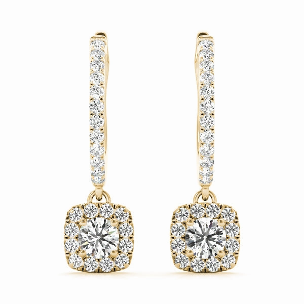 Round Diamond Halo Earrings Splendid Piece
