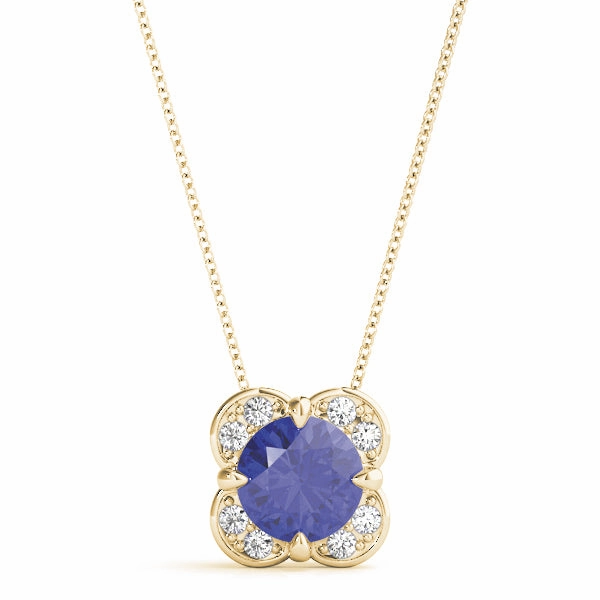 Round Diamond Halo Pendant Summer Essential