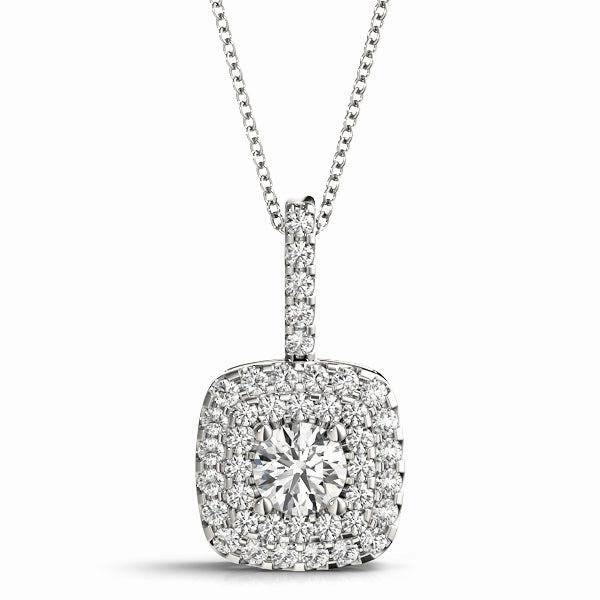 Round Diamond Halo Pendant Lovely Gift