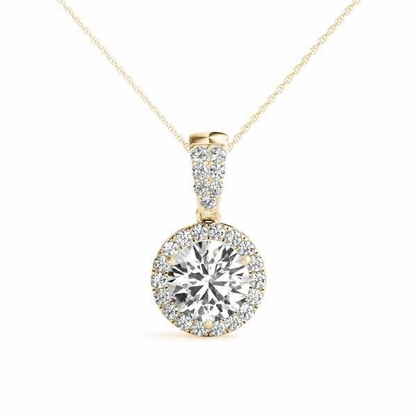 Outdoor Event Strong Accessory Round Diamond Halo Pendant