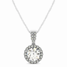 Round Diamond Halo Pendant For Everyone