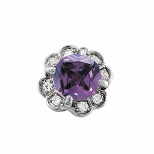 Polished Accent Group Item Round Diamond Halo Pendant