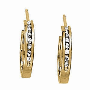 Round Diamond Hoop Earrings Large Jewelry High-Quality Must-Have