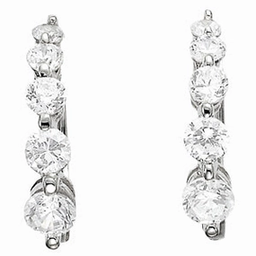 Pure Touch Round Diamond Journey Earring Set