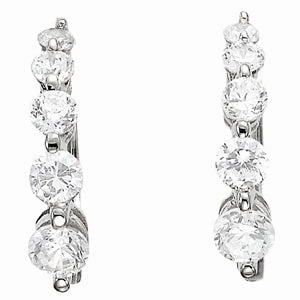 Pure Touch Round Diamond Journey Earring Set