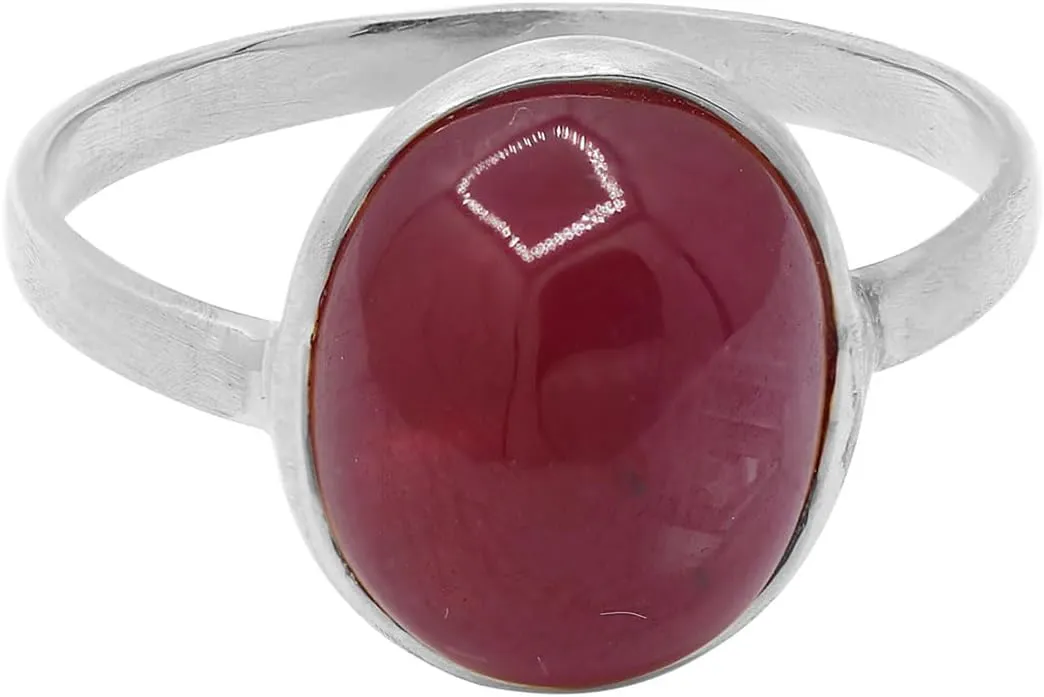 Ruby Gemstone Gold Ring Handmade Gemstone Jewelry Mens & Womens 18k Yellow Gold Ring Stone Statement Rings Gift For Mom Plain Ruby Ring Christmas Jewelry