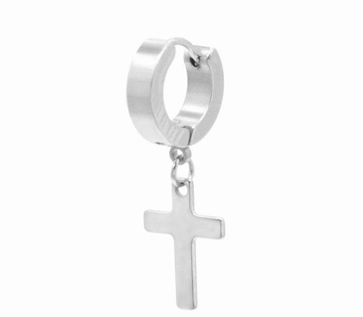 Cycolinks Titanium Steel Cross Earrings Premium Creation