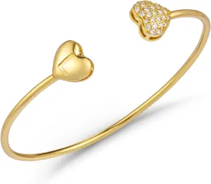 SELOVO Letter Bracelet Women Initial Bracelets 2 Heart Bracelets for Women
