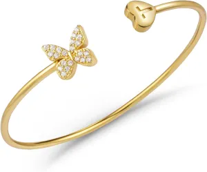SELOVO Letter Bracelet Women Initial Bracelets Butterfly Heart Bracelets for Women