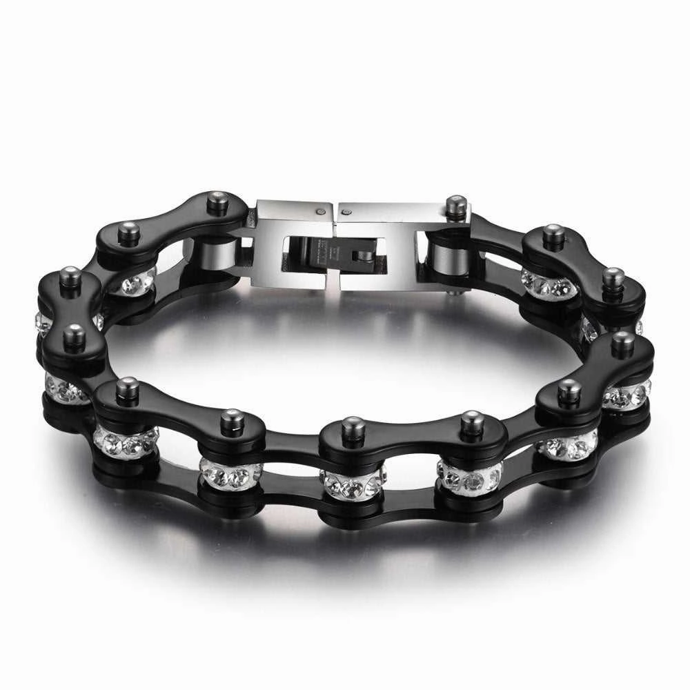 Cycolinks Black Crystal Bike Chain Bracelet Rapid Craze Perpetual Mix