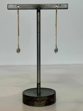 Sturdy Finish Herkimer Diamond Threader Earrings