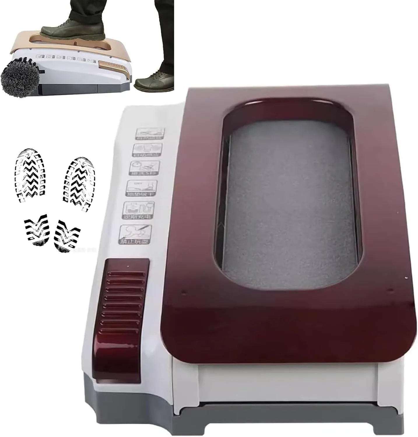 Shoe Brushes,Self-Cleaning Shoe Sole Cleaning Machine,Outdoor Shoe Scraper Cleaner Brush,Built-in Battery,Automatic Boot Scraper,for Families
