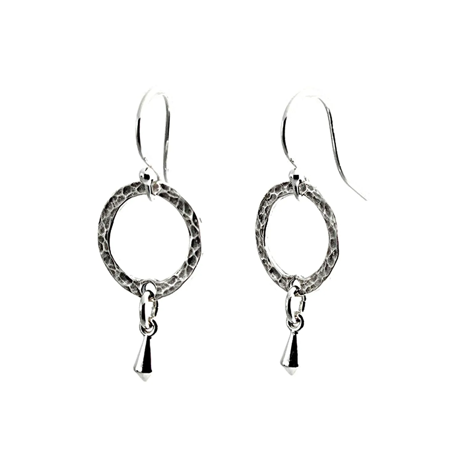 Silver Gold Drop Dangle Earrings Trendy for Women Threader Dangly Hypoallergenic Bohemian Component Drops Ring Round Shape (11mm Ring/Kite Shaped Drop)