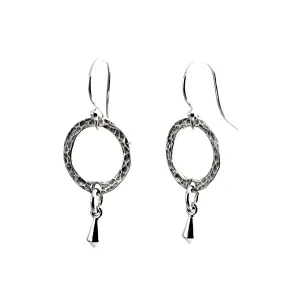 Silver Gold Drop Dangle Earrings Trendy for Women Threader Dangly Hypoallergenic Bohemian Component Drops Ring Round Shape (11mm Ring/Kite Shaped Drop)