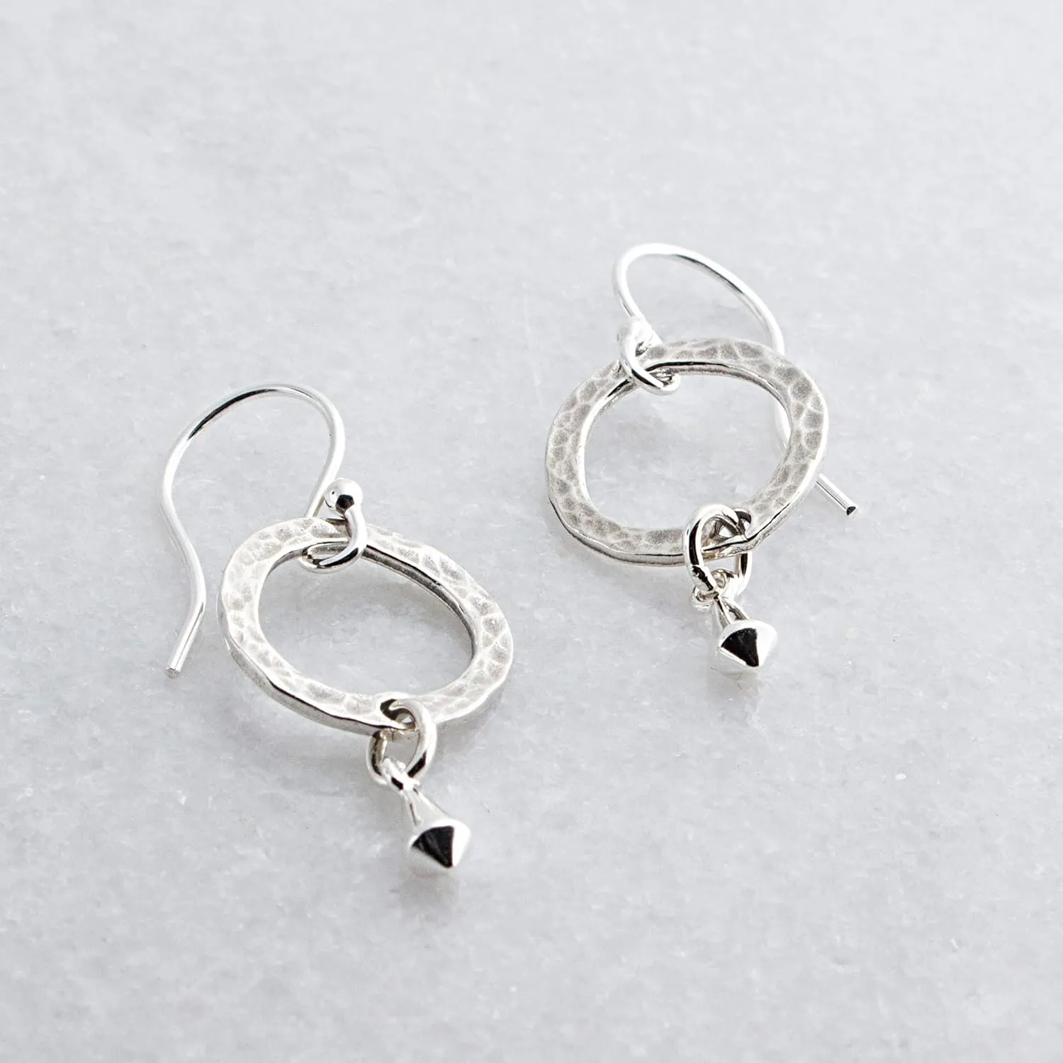 Silver Gold Drop Dangle Earrings Trendy for Women Threader Dangly Hypoallergenic Bohemian Component Drops Ring Round Shape (11mm Ring/Kite Shaped Drop)