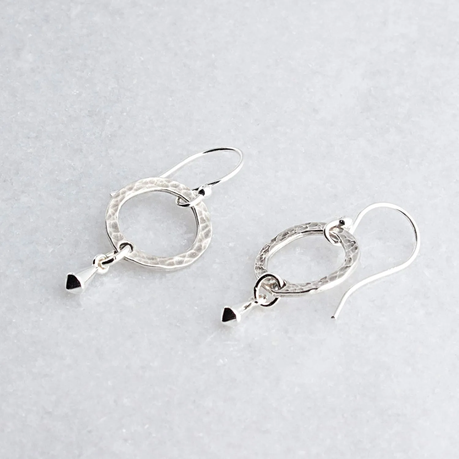 Silver Gold Drop Dangle Earrings Trendy for Women Threader Dangly Hypoallergenic Bohemian Component Drops Ring Round Shape (11mm Ring/Kite Shaped Drop)