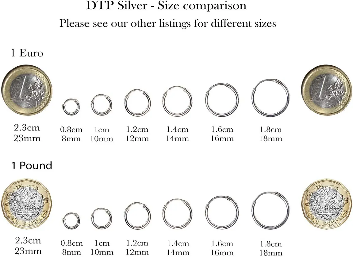 Silver Hoop Earrings Rose Gold Plated 18K - Rose Gold Hoop Earrings - Gold Plated Earrings - Gold Hoops - Small Hoop Earrings - Large Hoop Earrings - Hypoallergenic Hoop - Huggie Hoop - Sleeper Hoop
