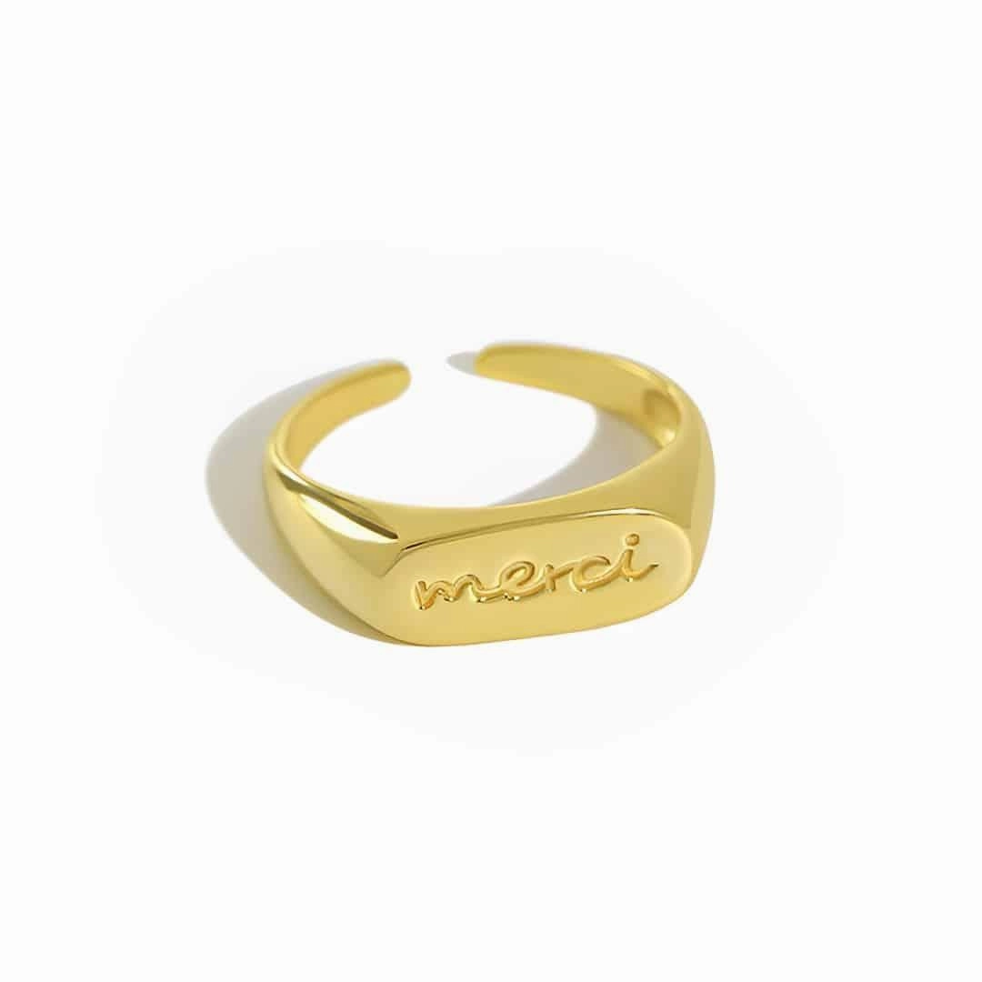 Signet Ring - Merci Romantic Occasion