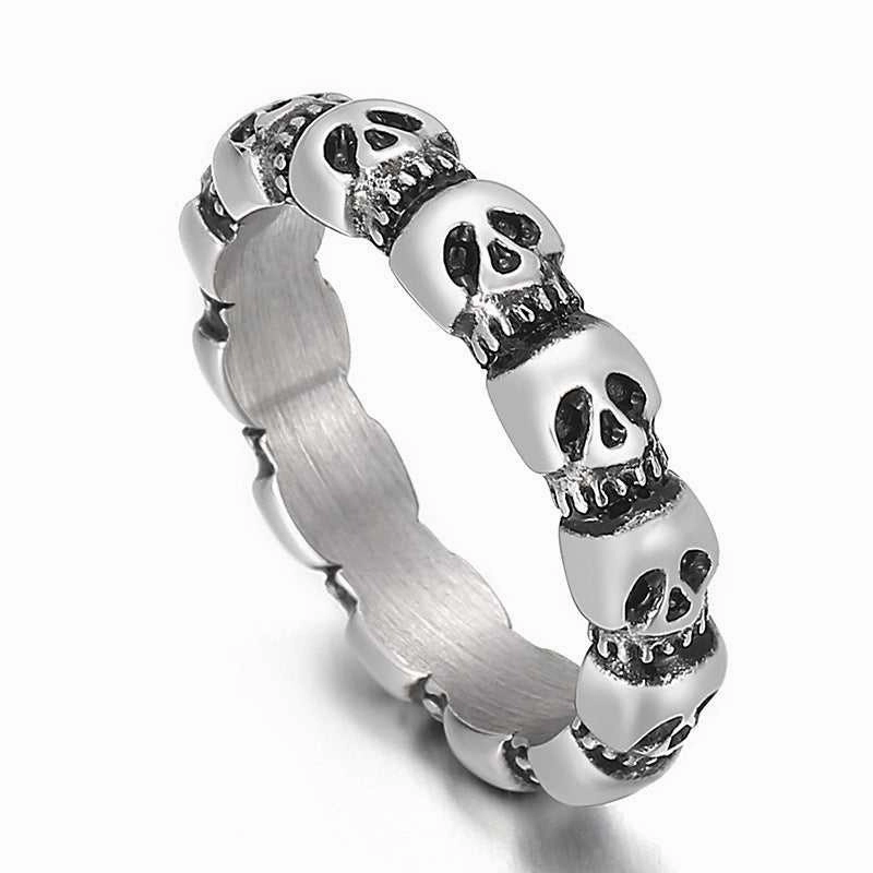 Skull Ring Cycolinks Titanium Steel Skull Ring Gift for a Biker Superior Gift