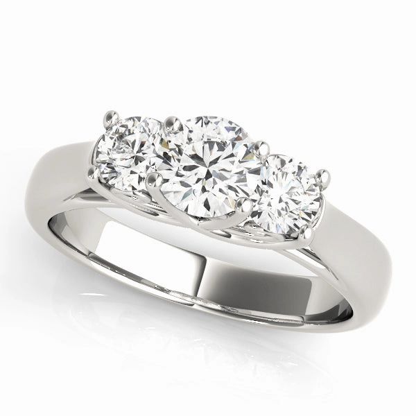 Collectible Jewelry Round Diamond Three Stone Engagement Ring 1 CT