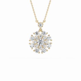 Perfect Item 2 ? ctw Round Lab Grown Diamond Multi-Demension Vintage Radiance Pendant  - 18 Inches