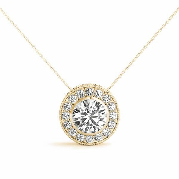 High-End Accessory Multi-Diamond Round Halo Pendant