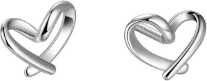 Small Silver Heart Stud Earrings, Minimalist Hypoallergenic Tiny Hearted for Women Tragus Cartilage Pierced Ear Jewelry