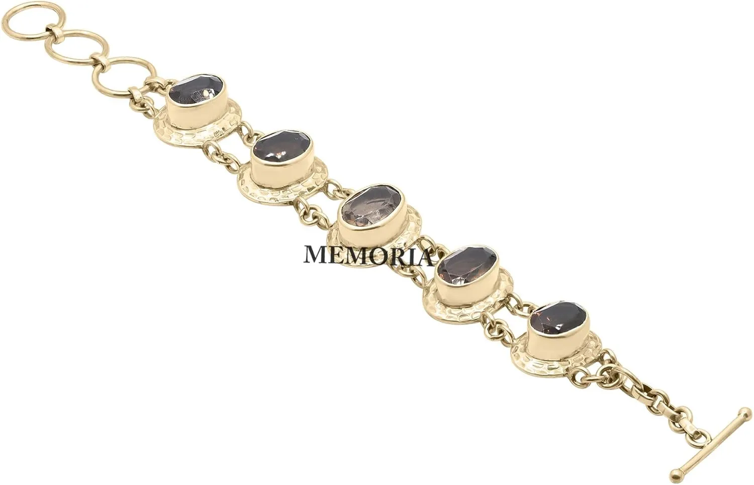 Smoky Quartz Bracelet 925 Sterling Silver Charm Bracelet Stylish Bracelet Hand Bracelet Girls Bracelet Brown Flash Quartz Jewelry Christmas Jewelry