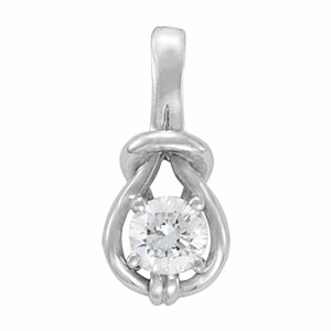 Weekend Style 1 CT Round Diamond Love Knot Pendant