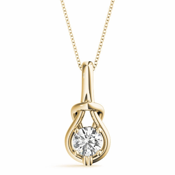 1 CT Round Diamond Love Knot Pendant Urban Gift
