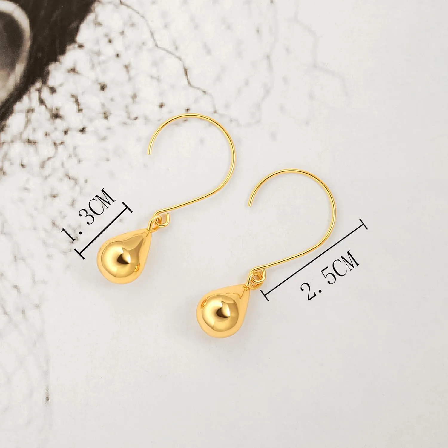 SOFYBJA Statement Long Gold Circle Simicircle Ball Dangling Earrings for Women Lightweight Circle Disc Coin Geometric Flat Brushed 18k Gold Plated Drop Dangle Hanging Hoop Earrings for women Gift for Her