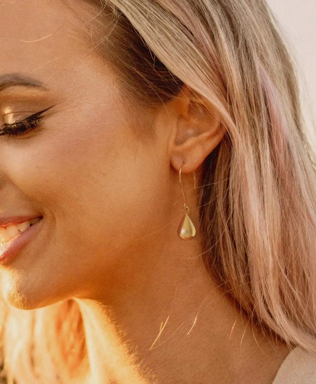 SOFYBJA Statement Long Gold Circle Simicircle Ball Dangling Earrings for Women Lightweight Circle Disc Coin Geometric Flat Brushed 18k Gold Plated Drop Dangle Hanging Hoop Earrings for women Gift for Her