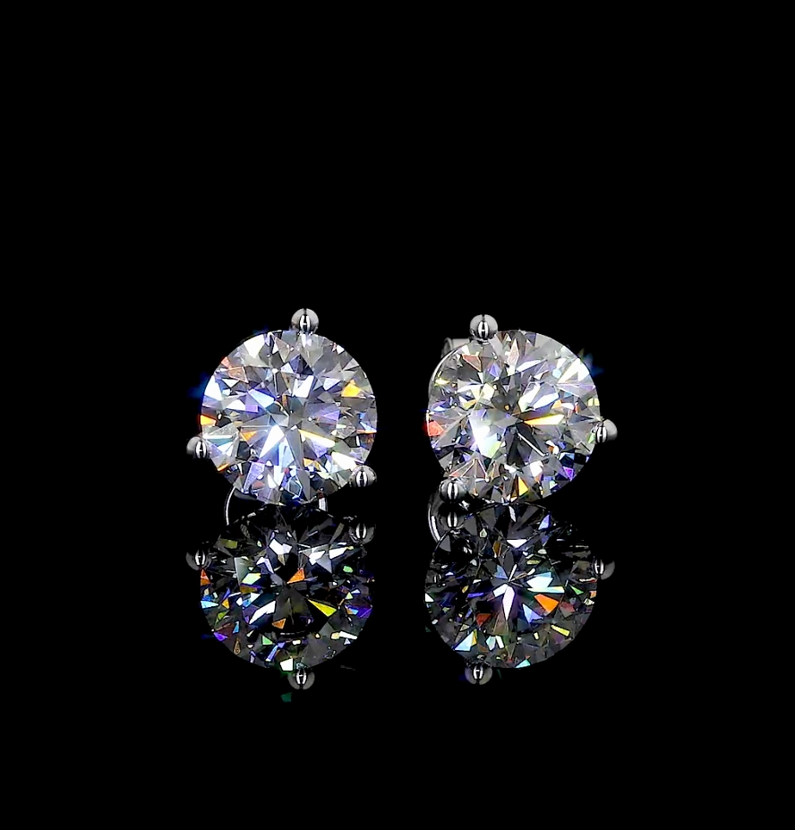 Elegant Decor 14K WHITE GOLDMartini Earrings