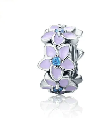 Spacer Charm 925 Sterling Silver Clip Stopper Charm Butterfly Star Daisy Letter Birthstone Mom for Pandora Charm Bracelet