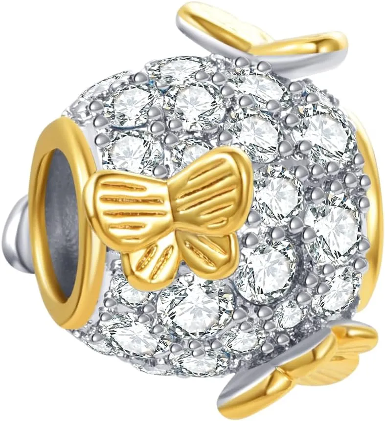 Sparkling Birthstone Butterfly Charm Compatible with Pandora Charms Bracelets for Women Birthday Charm