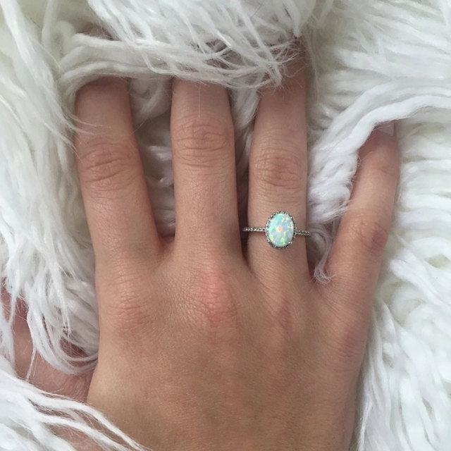 Gift Accent Fashionable Jewelry Opal Ring