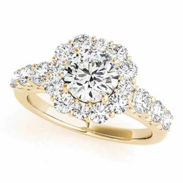 Round Diamond Halo Engagement Ring Luxury Choice