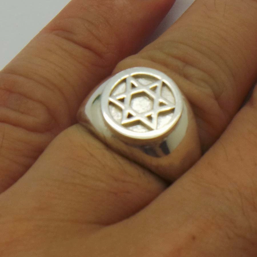 Sweet Style Star of David Signet Ring