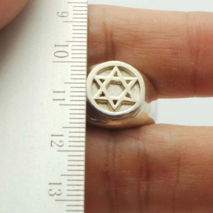Cultural Heritage Economical Embellishment Star of David Signet Ring
