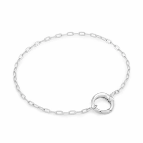 Silver Mini Link Charm Chain Connector Bracelet Stunning Detail Luxe Accent