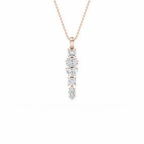 Fantastic Present Beautiful Gift 2 ctw Multi-Shape Lab Grown Diamond Drop Pendant - 18 Inches
