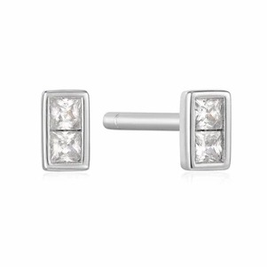 Silver Glam Mini Stud Earrings Artistic Form