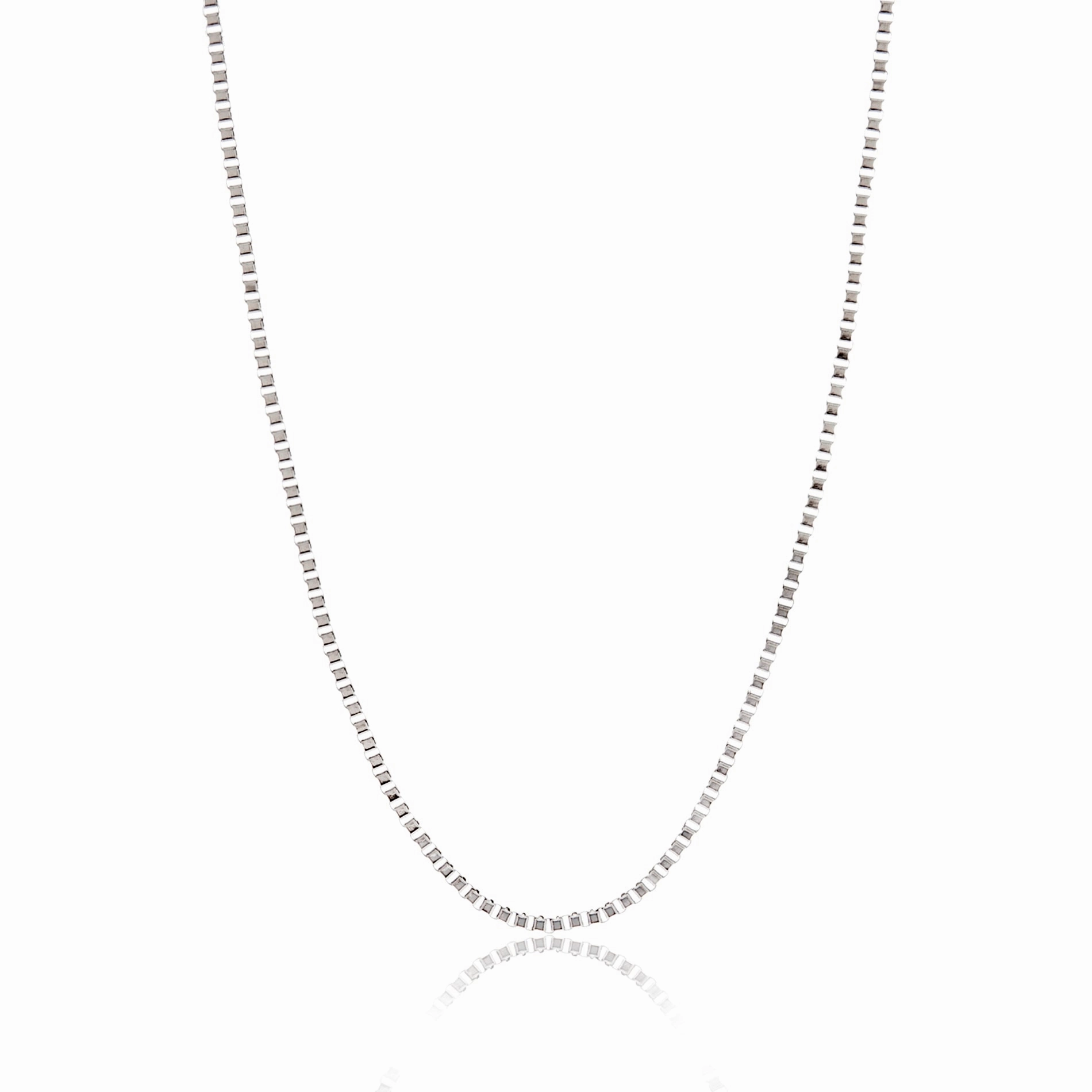 Elegant Fit Business Look Steel Evolution 2mm 24" Box Chain Necklace in Stainless Steel